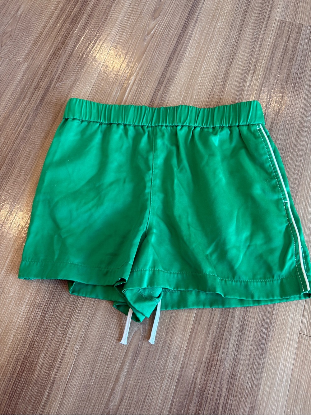 Zara Emerald Green Athletic Drawstring Shorts